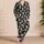 Ivory Skull Motifs for Moody Halloween Evenings and Cozy At-Home Lounging for Adults Satin Pajamas Set - 4