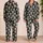 Ivory Skull Motifs for Moody Halloween Evenings and Cozy At-Home Lounging for Adults Satin Pajamas Set - 2