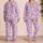 Lavender And Magenta Butterflies For Cozy Evenings And Relaxed Weekend Lounging Satin Pajamas Set - 2