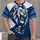 Roaring Lion Mascot and Football Details for Game Day and Casual Fan Wear All-over Print Unisex T-shirt - 1