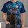 Majestic Stag Beneath Northern Lights for Winter Getaways and Nature Lovers Everywhere All-over Print Unisex T-shirt - 1