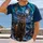 Majestic Stag Beneath Northern Lights for Winter Getaways and Nature Lovers Everywhere All-over Print Unisex T-shirt - 2