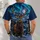 Majestic Stag Beneath Northern Lights for Winter Getaways and Nature Lovers Everywhere All-over Print Unisex T-shirt - 4