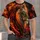 Fiery Lion Head with Ember Flames for Bold Everyday Wear and Relaxed Weekend Style All-over Print Unisex T-shirt - 1