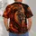 Fiery Lion Head with Ember Flames for Bold Everyday Wear and Relaxed Weekend Style All-over Print Unisex T-shirt - 4