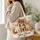 Three Chihuahua Puppies with Autumn Leaves for Cozy Fall Dog Mom Gifting Quilted Tote Bag - 3