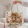Three Chihuahua Puppies with Autumn Leaves for Cozy Fall Dog Mom Gifting Quilted Tote Bag - 5