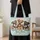 Three Schnauzers and Colorful Blooms for Everyday Dog Mom Style and Pet Lover Gifting Quilted Tote Bag - 4