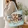 Three Schnauzers and Colorful Blooms for Everyday Dog Mom Style and Pet Lover Gifting Quilted Tote Bag - 3