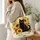 Black Cat with Golden Sunflowers for Autumn Garden Days and Cat Lover Gifts for Her Quilted Tote Bag - 3
