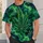 Neon Green Cannabis Leaves for Relaxed Lounge Nights and Cozy Winter Evenings Together All-over Print Unisex T-shirt - 6