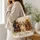 Three Dachshunds Among Sunflowers for Autumn Outings and Gifts for Dog Lovers Quilted Tote Bag - 3