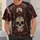 Sugar Skull and Gothic Roses for Halloween and Day of the Dead Celebrations All-over Print Unisex T-shirt - 6
