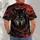 Crimson Moon Wolf and Mountain Nightscape for Wilderness Lovers and Cozy Evenings All-over Print Unisex T-shirt - 4