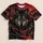 Crimson Moon Wolf and Mountain Nightscape for Wilderness Lovers and Cozy Evenings All-over Print Unisex T-shirt - 5
