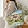 Fluffy Sheep Meadow Serenity for Countryside Days and Farmhouse Gifts for Women Quilted Tote Bag - 3