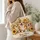 Three Corgis Among Golden Sunflowers for Cozy Autumn Garden Days and Gifts for Dog Lovers Quilted Tote Bag - 3