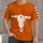 Orange Longhorn and Star for College Football Game Day Stadium Tailgate Fans All-over Print Unisex T-shirt - 1