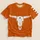 Orange Longhorn and Star for College Football Game Day Stadium Tailgate Fans All-over Print Unisex T-shirt - 5