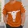 Orange Longhorn and Star for College Football Game Day Stadium Tailgate Fans All-over Print Unisex T-shirt - 6