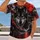 Crimson Moon Wolf and Mountain Wilderness for Outdoor Nights and Cozy Evenings All-over Print Unisex T-shirt - 2