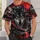 Crimson Moon Wolf and Mountain Wilderness for Outdoor Nights and Cozy Evenings All-over Print Unisex T-shirt - 6