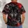 Crimson Moon Wolf and Mountain Wilderness for Outdoor Nights and Cozy Evenings All-over Print Unisex T-shirt - 4
