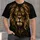 Golden-Eyed Lion Portrait for Wildlife Lovers and Bold Everyday Style All-over Print Unisex T-shirt - 1