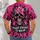 Pink Ribbon Skull for Breast Cancer Awareness Support and Resilience Gift All-over Print Unisex T-shirt - 4