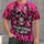 Pink Ribbon Skull for Breast Cancer Awareness Support and Resilience Gift All-over Print Unisex T-shirt - 1