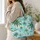 Turquoise Palm Tree Beach Escape for Sunny Summer Travel and Relaxed Coastal Getaways Quilted Tote Bag - 3