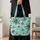Turquoise Palm Tree Beach Escape for Sunny Summer Travel and Relaxed Coastal Getaways Quilted Tote Bag - 4