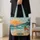 Vintage Sunset Surfer and Tropical Waves for Beach Days and Coastal Getaways Quilted Tote Bag - 4