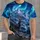 Northern Lights Stag And Snowy Mountains For Cozy Winter Nights All-over Print Unisex T-shirt - 1