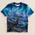 Northern Lights Stag And Snowy Mountains For Cozy Winter Nights All-over Print Unisex T-shirt - 5
