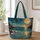 Celestial Moon Meteor Shower Over Ocean Cove for Stargazing and Coastal Getaways Quilted Tote Bag - 1