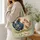 Vintage Hens and Chick Scene for Farmhouse Cooking Gifts and Country Animal Lovers Quilted Tote Bag - 3