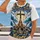 Open Sea Cross And Praying Hands For Christian Faith And Daily Encouragement Gift All-over Print Unisex T-shirt - 2