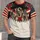 Patriotic USA Floral Lettering for Independence Day Gatherings and Summer Celebrations All-over Print Unisex T-shirt - 1