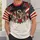 Patriotic USA Floral Lettering for Independence Day Gatherings and Summer Celebrations All-over Print Unisex T-shirt - 6