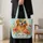 Golden Retriever with Poppies for Summer Garden Days and Gifts for Dog Lovers Quilted Tote Bag - 4