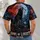 Howling Wolf Beneath Blood Moon for Wilderness Nights and Free-Spirited Outdoor Style All-over Print Unisex T-shirt - 4