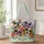 Sunglasses-Wearing Dog Quartet With Colorful Blooms For Pet Lover Birthday Gifting Quilted Tote Bag - 1