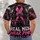 Pink Ribbon Football Helmet for October Game Day Cancer Awareness Events and Fans All-over Print Unisex T-shirt - 4