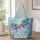 Colorful Octopus Couple Undersea Scene for Coastal Vacation Gifts and Beach Days Quilted Tote Bag - 1