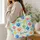 Colorful Rainbow Paw Prints for Summer Pet Lovers and Animal-Loving Women Quilted Tote Bag - 3