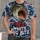 Explosive Bass Fishing Waters for Patriotic Anglers and Summer Lake Adventures Outdoors All-over Print Unisex T-shirt - 1