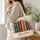 Vintage Book Spines with Botanical Blooms for Reading Nooks and Teacher Gifts for Readers Quilted Tote Bag - 3