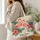 Coral Flamingos And Tropical Hibiscus For Summer Beach Days And Her Quilted Tote Bag - 3