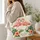 Coral Flamingos and Tropical Flowers for Summer Holidays and Beach Days Quilted Tote Bag - 3